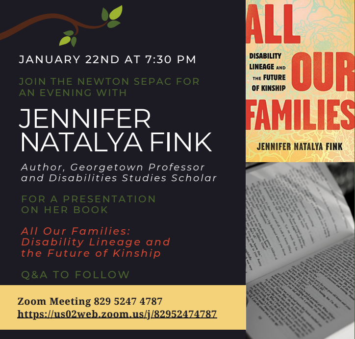 SEPAC EVENT: An Evening with Jennifer Natalya Fink