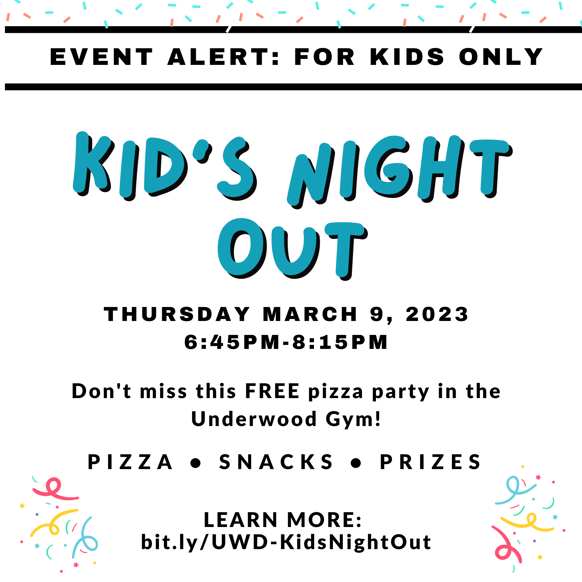 Kid’s Night Out – School Committee Meeting Childcare
