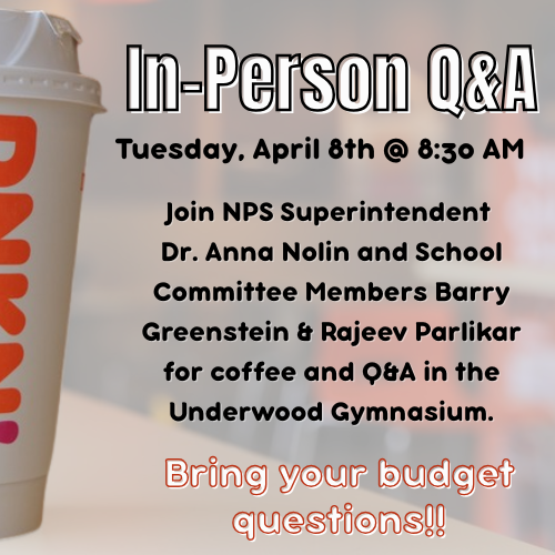 Coffee with Superintendent Dr. Anna Nolin and School Committee Members @Underwood